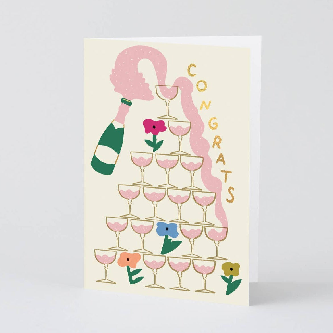 ‘Congrats Champagne’ Greetings Card