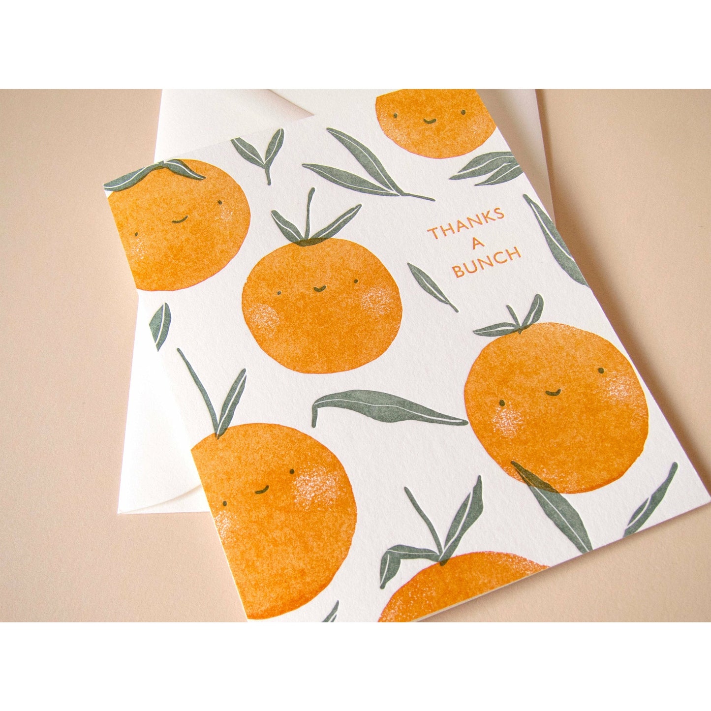 Thank You Oranges Card  · Homework Letterpress Studio