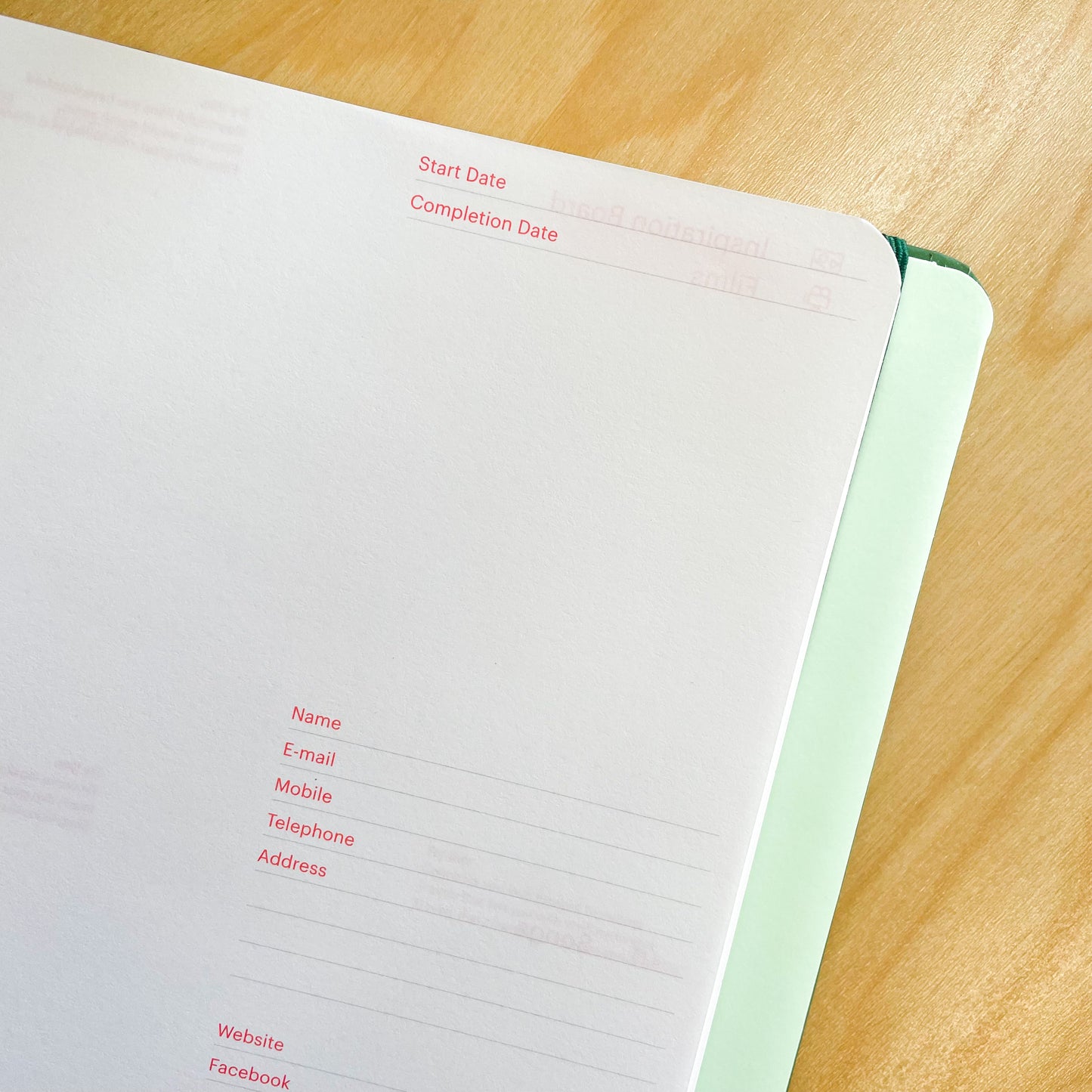 Mossery Refillable Undated Planner - Jade