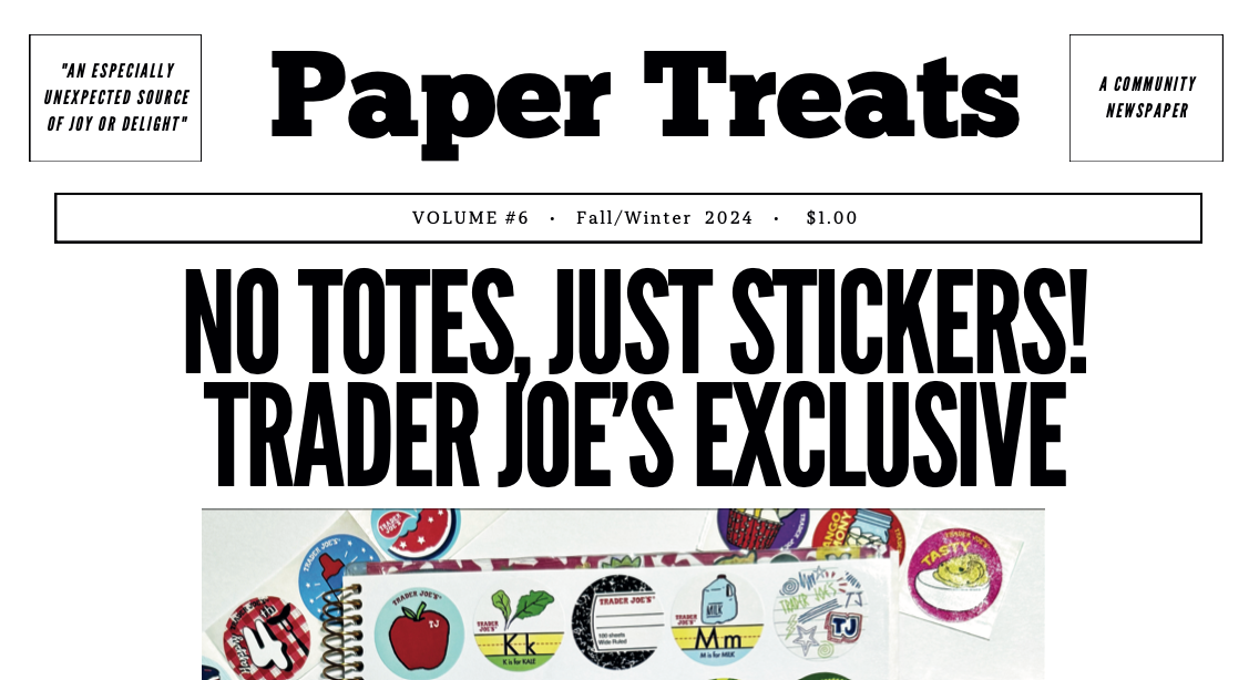 Paper Treats Fall 2024 Newspaper Interview – Paper Plant Co.