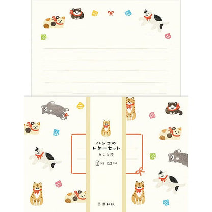 Cat & Bell Hanko Letter Set · Furukawashiko