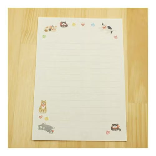 Cat & Bell Hanko Letter Set · Furukawashiko