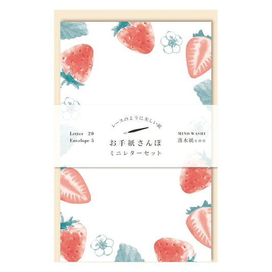 Fresh Caught Strawberries / Wa-life Spring Mini Letter Set · Furukawashiko