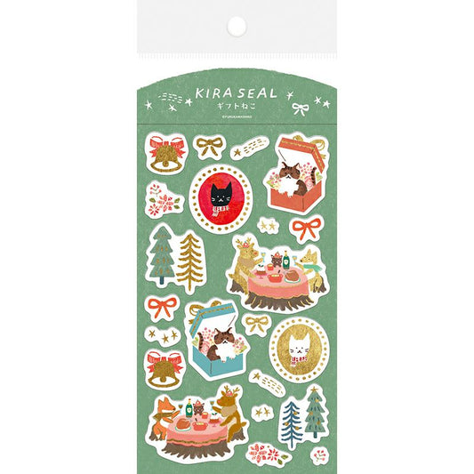 Gift Cat / Winter Kira Sticker Sheet · Furukawashiko