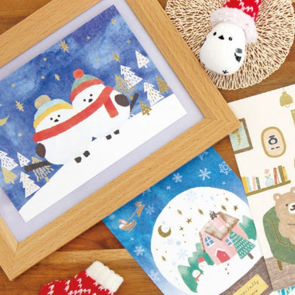 Snowglobe Foil Postcard · Furukawashiko