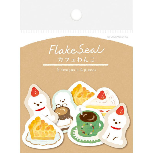 Cafe Dog / Winter Flake Stickers · Furukawashiko