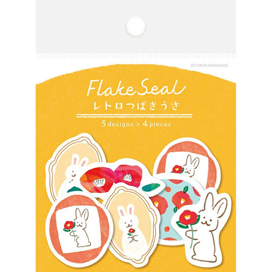 Camellia Rabbit / Winter Flake Stickers · Furukawashiko