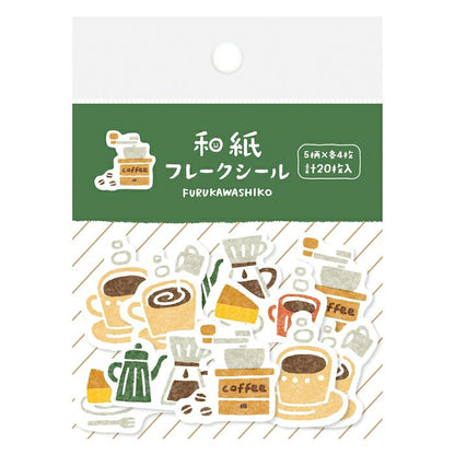 Coffee Washi Flake Stickers · Furukawashiko