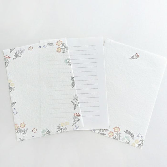 Embroidered Flowers Letter Pad · Furukawashiko