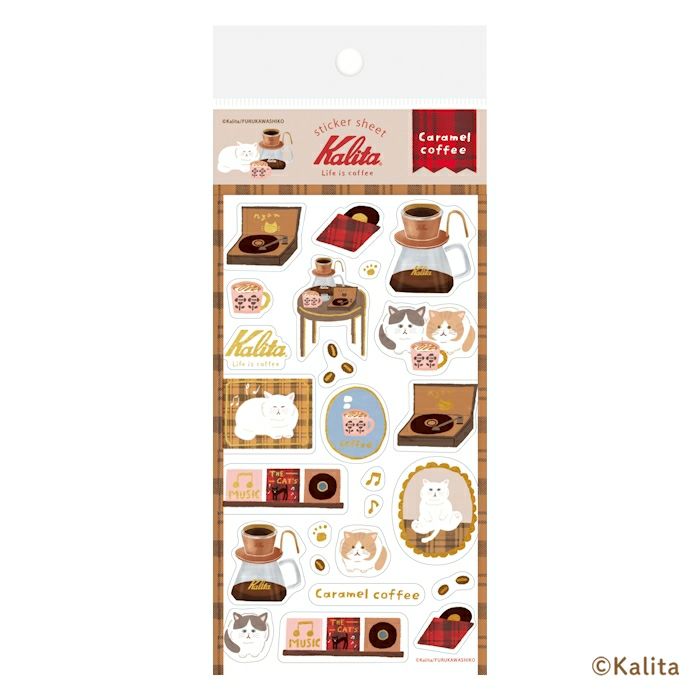 Caramel Coffee Foil Sticker Sheet · Furukawashiko