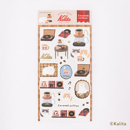 Caramel Coffee Foil Sticker Sheet · Furukawashiko