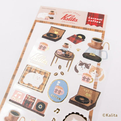 Caramel Coffee Foil Sticker Sheet · Furukawashiko