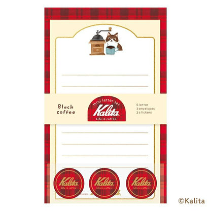 Black Coffee Kalita Foil Stamp Mini Letter Set · Furukawashiko