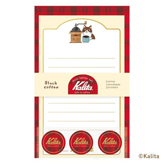 Black Coffee Kalita Foil Stamp Mini Letter Set · Furukawashiko