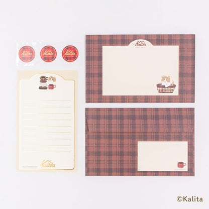 Brown Coffee Kalita Foil Stamp Mini Letter Set · Furukawashiko