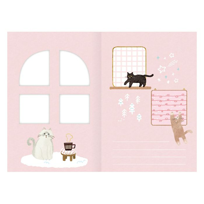 Kitty Gifts Window Message Card · Furukawashiko
