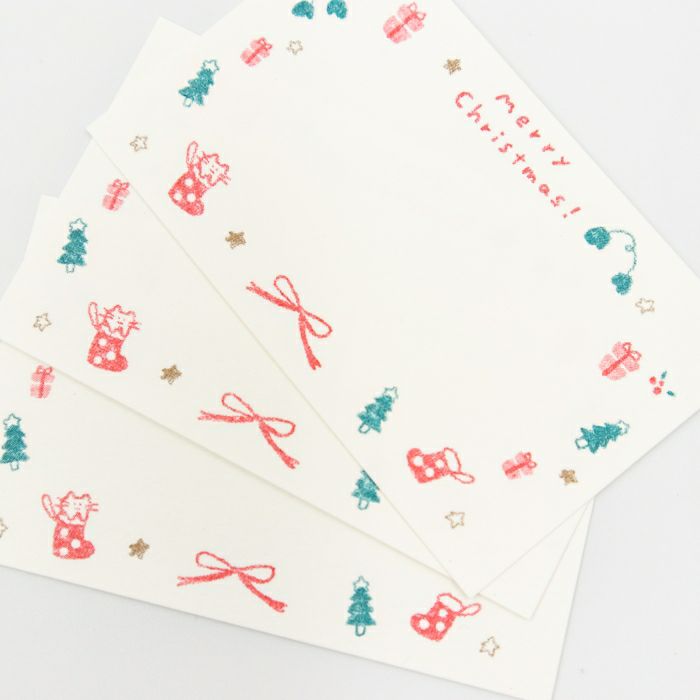 Glitter Christmas Retro Print Mini Card Set · Furukawashiko