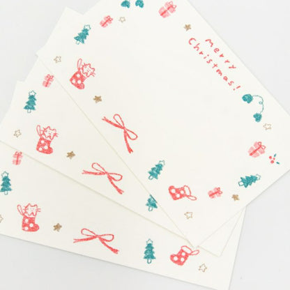 Glitter Christmas Retro Print Mini Card Set · Furukawashiko
