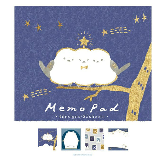 Starry Sky and Bird Memo Pad · Furukawashiko