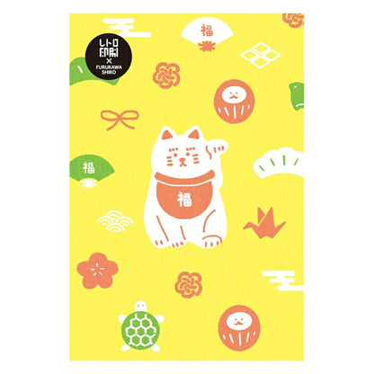 Auspicious Cat Riso Postcard · Furukawashiko