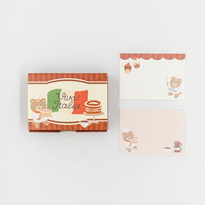 Viva! Italia Dessert Bear Boxed Memo Pad · Furukawashiko