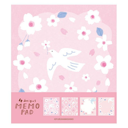 Sakura & White Bird Memo Pad · Furukawashiko