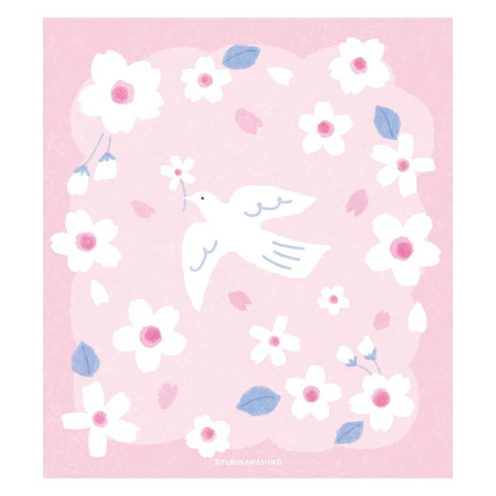 Sakura & White Bird Memo Pad · Furukawashiko