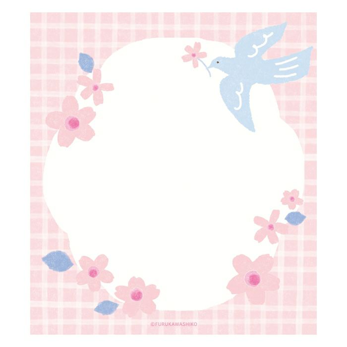 Sakura & White Bird Memo Pad · Furukawashiko