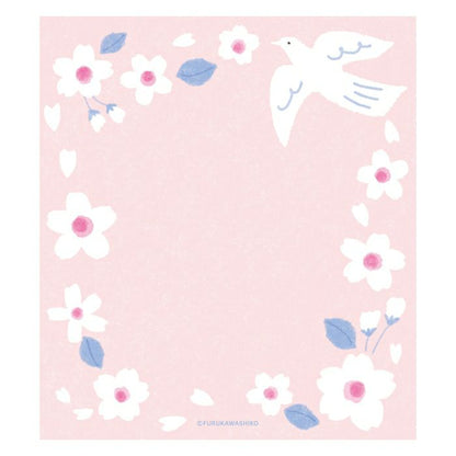 Sakura & White Bird Memo Pad · Furukawashiko