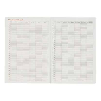 Rollbahn 2026 Point Monthly Planner Pocket Book《A6》