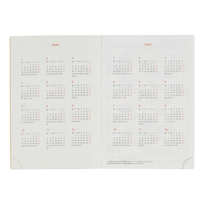Rollbahn 2026 Warmgrey Tail Weekly Planner Pocket Book《A6》