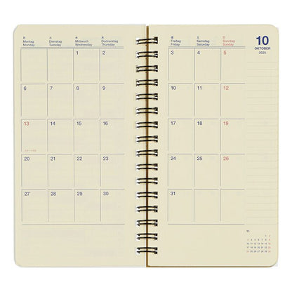 Rollbahn 2026 Pony Spiral Bound Diary 《Slim》