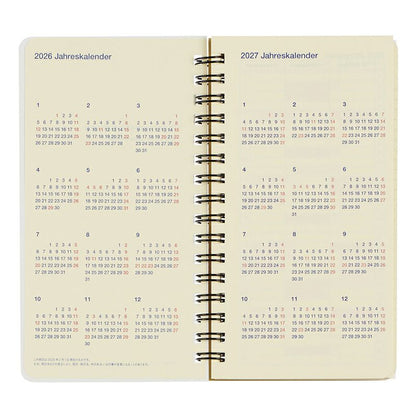 Rollbahn 2026 Clear Spiral Bound Diary《Slim》