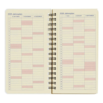 Rollbahn 2026 Clear Spiral Bound Diary《Slim》