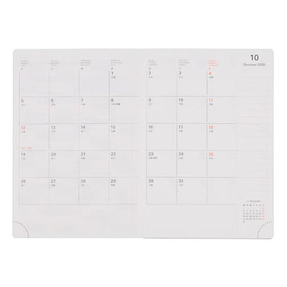 2027 Rollbahn Diary《A6 Point | Black》