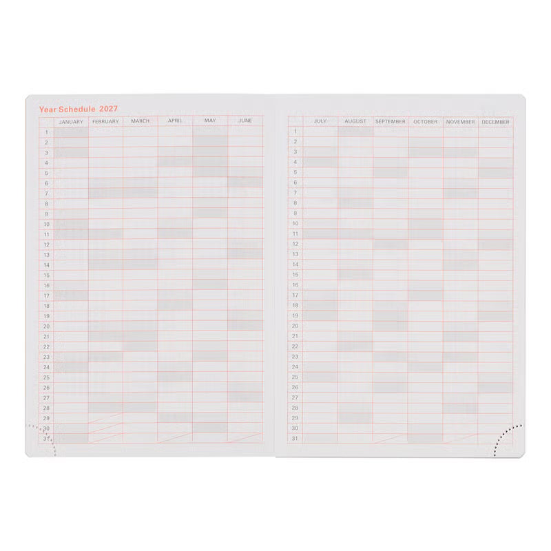 2027 Rollbahn Diary《A6 Glimmer | Orange》