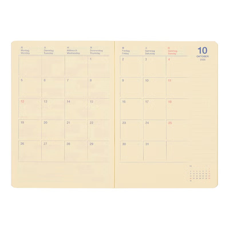 2027 Rollbahn Diary《B6 | Black》