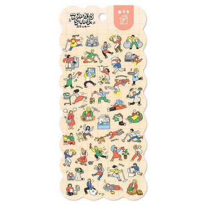 Home Comical Life Sticker Sheet · Mind Wave