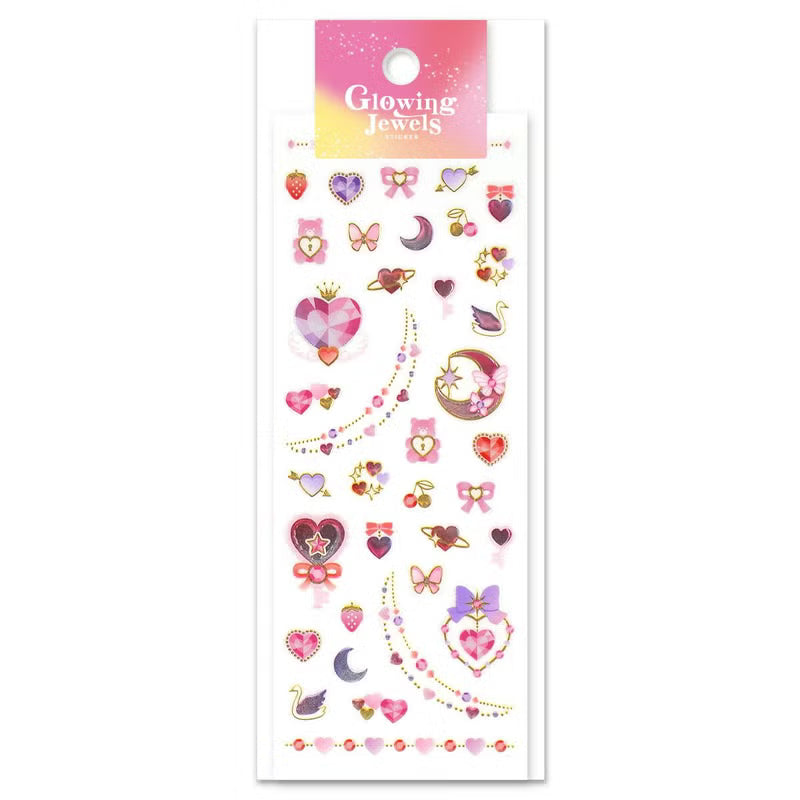 Lovely Glowing Jewels Sticker Sheet · Mind Wave