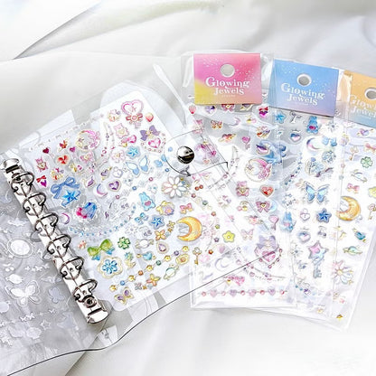 Lovely Glowing Jewels Sticker Sheet · Mind Wave