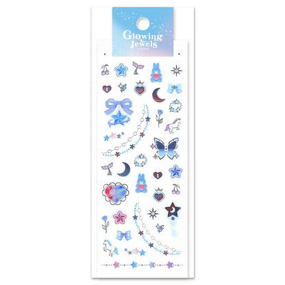 Sky Glowing Jewels Sticker Sheet · Mind Wave