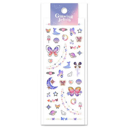 Dreamy Glowing Jewels Sticker Sheet · Mind Wave