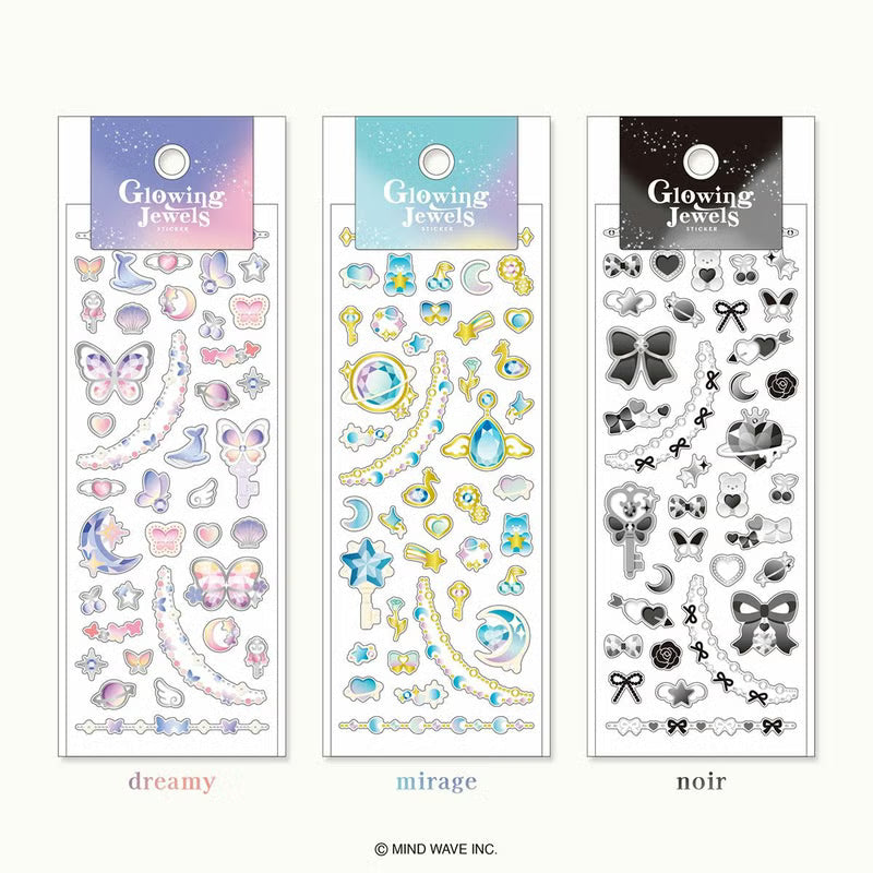Dreamy Glowing Jewels Sticker Sheet · Mind Wave