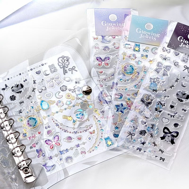 Dreamy Glowing Jewels Sticker Sheet · Mind Wave