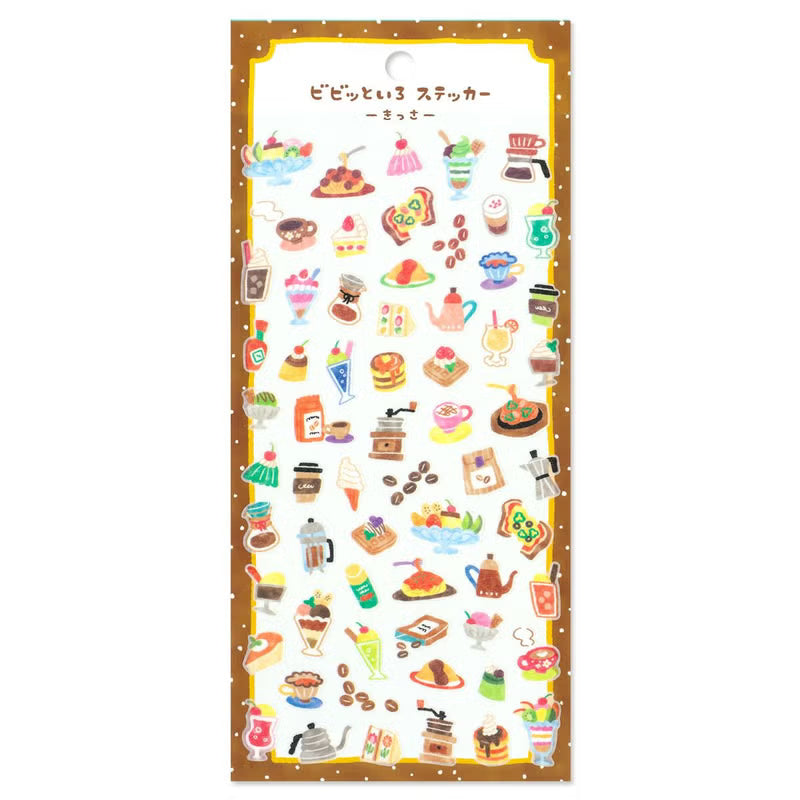 Cafe Vivid Color Sticker Sheet · Mind Wave