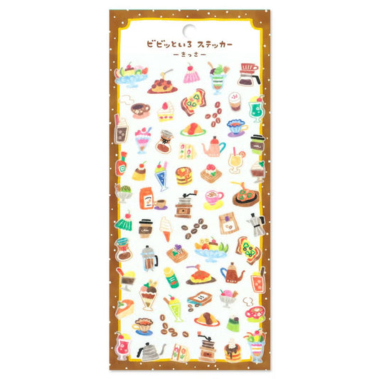 Cafe Vivid Color Sticker Sheet · Mind Wave