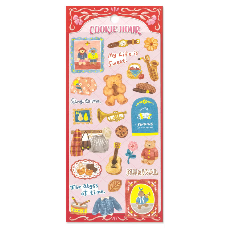 Bear Cookie Hour Sticker Sheet · Mind Wave
