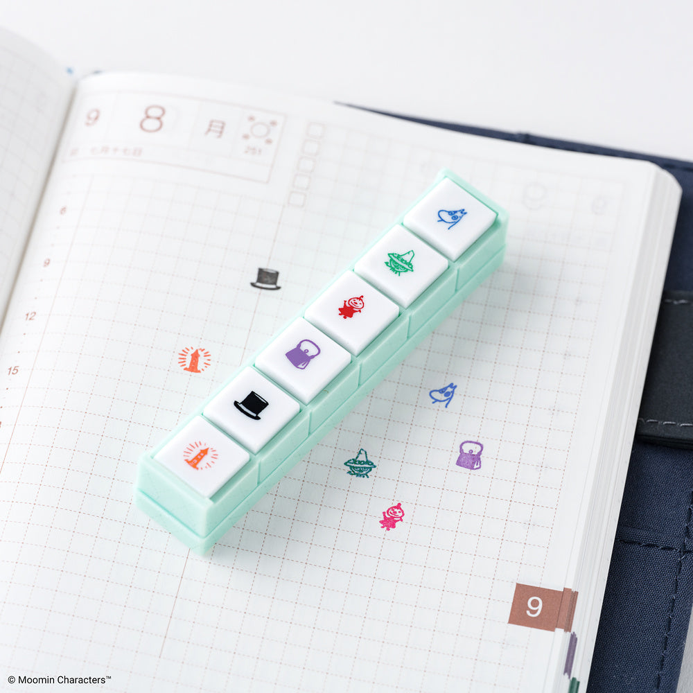Pochitto6 Push-Button Stamp (Moomin) · Hobonichi x Kodomo no Kao