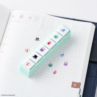 Pochitto6 Push-Button Stamp (Moomin) · Hobonichi x Kodomo no Kao