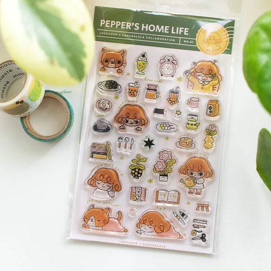 Pepper's Home Life Clear Stamps · Sakuralala x Lovesoup